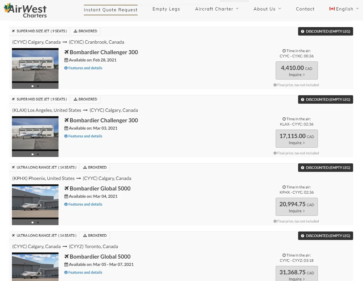 Empty-Leg Flights